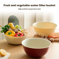 Ensemble d'égouttoirs rotatifs en plastique pour pâtes, riz, fruits et légumes avec bol mélangeur, compatibles lave-vaisselle, écologiques, pour la cuisine