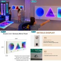 Équipement de salle Snoezelen, ensemble de jeu multisensoriel, cascade en fibre optique et miroir infini 3D pour les besoins spéciaux