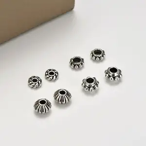 High Quality 925 Sterling Silver Crimp Spacer Beads End Tube for Jewelry DIY Making