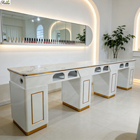 Meubles de salon de manucure au design unique, table de manucure portable sur mesure, station de manucure, vente en gros aux États-Unis
