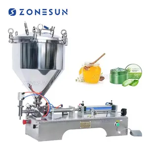 ZONESUN ZS-GTP1 Pressurized Hand Sanitizer Honey Sauce Cosmetic Gel Cream Paste Filling Machine