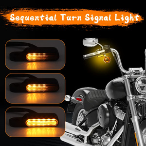 Tay lái mini tuần tự dẫn tín hiệu rẽ, 12V phía trước xe máy chạy đèn - Product Image 2