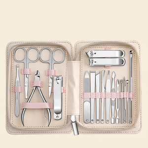 Stainless Steel <b>Nail</b> <b>Kit</b> 18-Piece Set Durable Manicure Tools with 18-in-1 <b>Nail</b> Clipper for Adults Classic Style Bag Packaging - Product Image 1