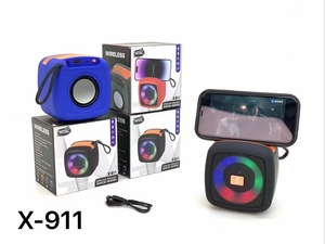 Good Sound <b>Speaker</b> X-911 Outdoor Portable <b>Speakers</b> Audio Home Theater Cool RGB <b>Speaker</b> With Mobile Phone Holder - Product Image 5