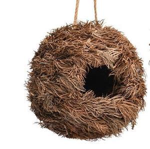 Venta al por mayor del fabricante: Nido de pájaros clásico redondo hecho a mano de hierba y caña, cálido, resistente al viento, para colgar en exteriores. - Product Image 1