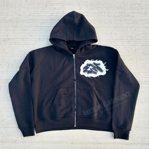 Custom High Quality Shorts Tracksuit Set 100% Cotton Streetwear Distressed Custom Hoodie and Shorts Set Two Piece <b>Jogging</b> <b>Suit</b> - Product Image 4