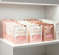 Sachet d'emballage alimentaire personnalisé à faible MOQ, de qualité alimentaire, à trois soudures latérales, avec fermeture éclair et fenêtre transparente pour snacks