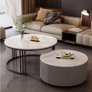 Table basse moderne avec grand rangement pour salon, style minimaliste nordique, personnalisation de la combinaison, couleur facultative - Product Image 3