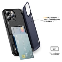 Porte-cartes caché double couche conception robuste TPU PC étui de téléphone portable hybride pour iPhone 14 15 pro max