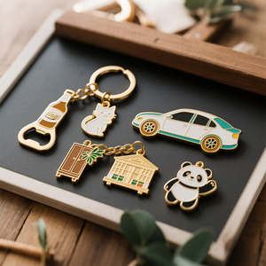 Wholesale Custom Soft Enamel Metal <b>Keychains</b> with Split Ring for Corporate Promotional Gifts - Product Image 4