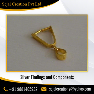 Vente en gros de supports de bijoux en argent sterling plaqué or de 12 mm par Sejal Creation (IN) - Product Image 1