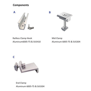 סגסוגת אלומיניום קצר קטנה pv פוטו וולטאיות pv-וולטאיות עבור התקנת פאנל סולארי - Product Image 3