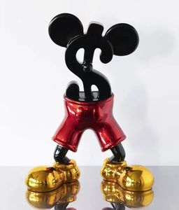 Sculpture en résine grandeur nature PoP Arts, sculpture populaire en résine Dollar Mickey pour la décoration intérieure, la maison, le bureau, la boutique - Product Image 2