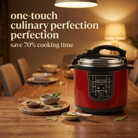 Cuisinière électrique multifonctionnelle programmable 8-en-1 de 1000 W avec écran numérique LED, commande à une touche, cuve intérieure antiadhésive