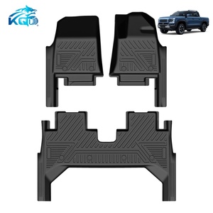Alfombrillas de Coche Antideslizantes e Impermeables KQD TPE, Juego Completo de 3 Piezas, Patrón Geométrico, 3-3.5mm, Fácil Mantenimiento, 1 Año de Garantía, Modelo KQD-08596 - Product Image 3