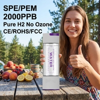Bouteille Générateur d'Eau SPRING 420ml, Technologie SPE 2000PPB, Générateur d'Eau Portable à Haute Concentration, Batterie au Lithium 4000mAh 6/12