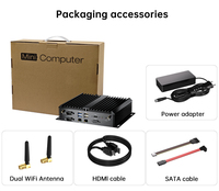 PC industriel sans ventilateur avec options Intel Core i7, i5, i3, double DDR4 32 Go, MSATA, SATA 2,5 pouces, WiFi 6, 6 ports COM, directement de l'usine OEM