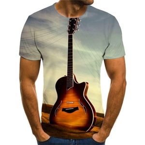 Free Shipping Men Women <strong>Music</strong> <strong>Note</strong> Guitar 3D Printing T <strong>Shirt</strong> Short Sleeve <strong>Music</strong> 3D Printing T <strong>Shirts</strong> - Product Image 4