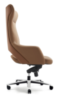 Chaise de bureau pivotante haut de gamme en cuir PU chromé, modèle 2026, avec rotation à 360° et verrouillage multi-inclinaisons