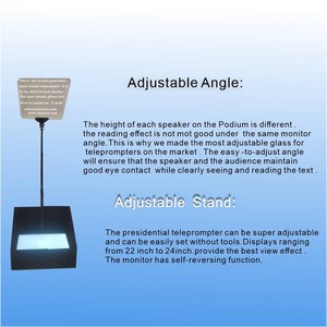 แท่นบรรยายสำหรับการประชุมขนาด 24 นิ้ว พร้อมเครื่องช่วยอ่านข้อความสำหรับการพูดในที่สาธารณะ - Product Image 3