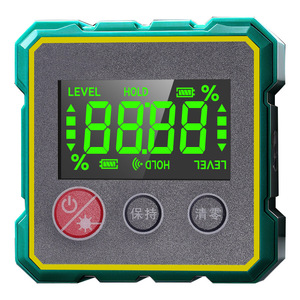 <b>Laser</b> Inclinometer Digital Display 360 Degree Rechargeable Green <b>Level</b> Measuring Instrument With Hold And Zero Function - Product Image 1