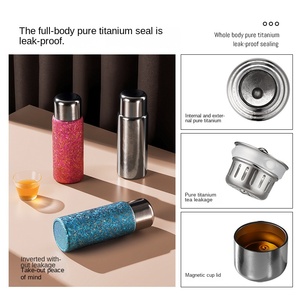 Termo de Titanio Puro - Taza de Regalo <span class=keywords><strong>para</strong></span> Hombres y Mujeres, Aislamiento Térmico de 6 a 12 Horas, Diseño de Vacío, Gran Capacidad, Portátil, <span class=keywords><strong>para</strong></span> Uso en Exteriores - Product Image 3