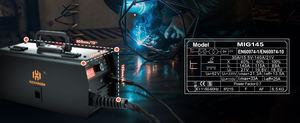 Máquina de Soldadura <span class=keywords><strong>MIG</strong></span> <span class=keywords><strong>HITBOX</strong></span> <span class=keywords><strong>Mig</strong></span> 145 Alandwelding Digital de Alta Velocidad Industrial para Trabajo Pesado con Alimentador de Alambre Separado - Product Image 2