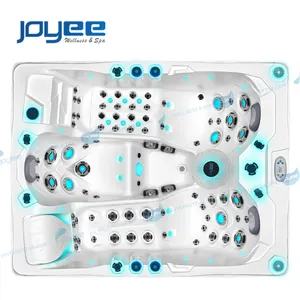 JOYEE Chinese Spa Manufacturer Acrylic 3 Places Spa Tub Balboa Garden Outdoor Whirlpool Hot Tub Hydro Pool With Music Speaker