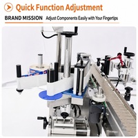 Machine d'étiquetage automatique pour bouteilles rondes, impression d'autocollants commerciaux, positionnement automatique, pour bouteilles en plastique PET, vin, parfum, eau, verre