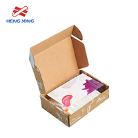 HENGXING – boîte d'emballage cadeau en carton ondulé avec logo personnalisé, petit, blanc, noir, rose, kraft, emballage en carton, boîte d'expédition
