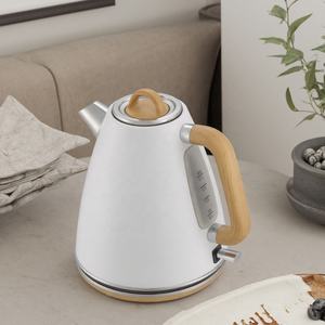 Ohigitecki marque 1.7L Style rétro Triangle forme en acier inoxydable bouilloire électrique sans fil à ébullition rapide <span class=keywords><strong>peinture</strong></span> en bois - Product Image 6