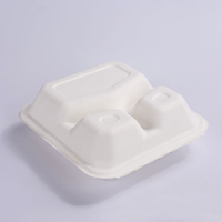 Logo personnalisé Emballage de repas à emporter à clapet jetable Boîtes en papier micro-ondable de qualité alimentaire pour restaurant