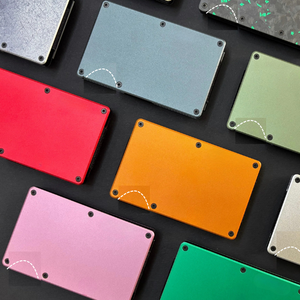 Mới Tùy Chỉnh In <span class=keywords><strong>RFID</strong></span> Ví Chống Trộm Bàn Chải Mỏng An Ninh Người Đàn Ông Tiền Clip Mùa Xuân Hợp Kim Nhôm Chủ Thẻ Với Một Kim Loại Clip - Product Image 1