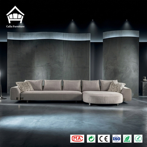 Personalizzazione di Alta Gamma per Tutta la <span class=keywords><strong>Casa</strong></span>, Set di Divani Componibili a L di Lusso, Divano Verticale Plissettato per Progetti di Ville e Residenze di Lusso - Product Image 2