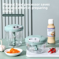 Presse-ail manuel multifonction à tirette, hachoir à gingembre-ail, hachoir à viande, hachoir pour aliments pour bébés, mini-hachoir de cuisine