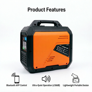 Générateur d'essence portable SELOSEN 48V 3,5 kW <span class=keywords><strong>avec</strong></span> réservoir de 7 L, facile à transporter, affichage LED pour <span class=keywords><strong>voiture</strong></span> à basse vitesse/tricycle électrique 48V - Product Image 4