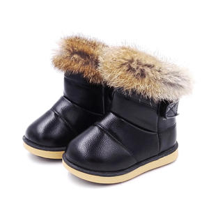 <span class=keywords><strong>Botas</strong></span> de nieve de invierno versión coreana piel de conejo inocente de fondo suave para niñas y bebés <span class=keywords><strong>pelo</strong></span> de pequeña generación al por mayor - Product Image 3