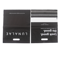 Sac d'expédition biodégradable à 100 % avec poignée noire, bande de déchirement facile, double fermeture, personnalisable