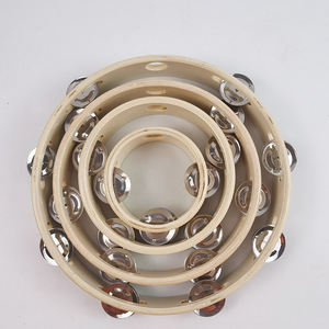 กลองแทมบูรีนสำหรับเด็ก กลองมือ ขนาด 4 6 7 8 10 นิ้ว ของเล่นดนตรีประเภทเครื่องเคาะจังหวะทำจากไม้ สำหรับเด็กอายุ 2 4 ปี - Product Image 2