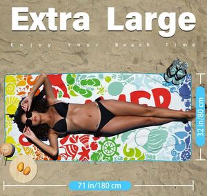 Custom Made Logo Microfiber Quick-Drying Soft Lightweight Sand Free Beach Towel - Product Image 2