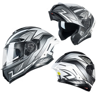Casque modulaire certifié 3C&DOT - Résistant aux chocs et doublure amovible, directement de l'usine, garantie de 12 mois