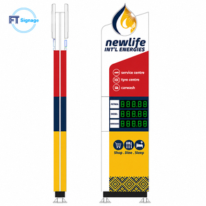 Tettoia Personalizzata per Stazione di Servizio con Struttura in Acciaio, Tetto in Membrana (PVC/PVDF/PTFE), <span class=keywords><strong>Design</strong></span> Modulare, Insegne a Pilone LED - Product Image 4