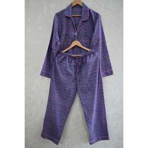 Conjunto de Pijama de Algodón para Mujer, Estampado, Suave, Cómodo, Transpirable, Ropa de Dormir, Ropa de Casa, Dos Piezas - Product Image 3