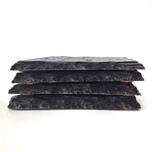 Posavasos cuadrado a granel para bebidas, posavasos de piedra de pizarra negra para Bar, cocina, hogar, hecho a mano, 4x4 pulgadas, 12 paquetes - Product Image 3