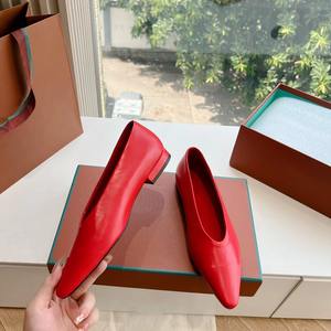 Drioshipping Mujeres Ballet Flats Suave piel de becerro Zapatos planos elegantes con forro de piel de cordero - Product Image 1