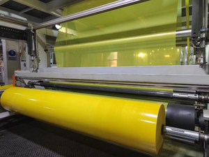 Emballage en coton jaune 75MIC Film PE translucide haute résistance à l'humidité Disponible Adhésif Versions non adhésives - Product Image 4