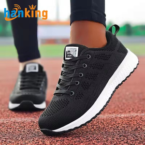 Ehanking, zapatillas planas de malla informales para mujer, zapatillas de deporte transpirables a la moda para caminar al aire libre, zapatillas de entrenamiento para correr, zapatillas deportivas de tenis - Product Image 1