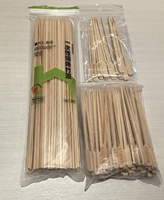 Brochettes de fruits rondes pointues en bambou naturel jetables et écologiques