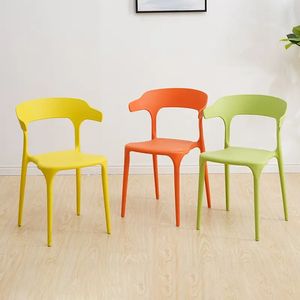 Simple Furniture Stackable Modern Leisure Design Full PP Plastic <b>Dining</b> Room <b>Chair</b> - Product Image 5