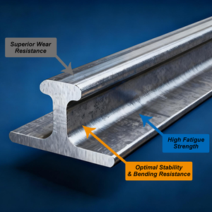 Крановая рельсовая система высокой несущей способности TR45 TR50, стандарт AISE ISO, промышленная мостовая козловая система - Product Image 1